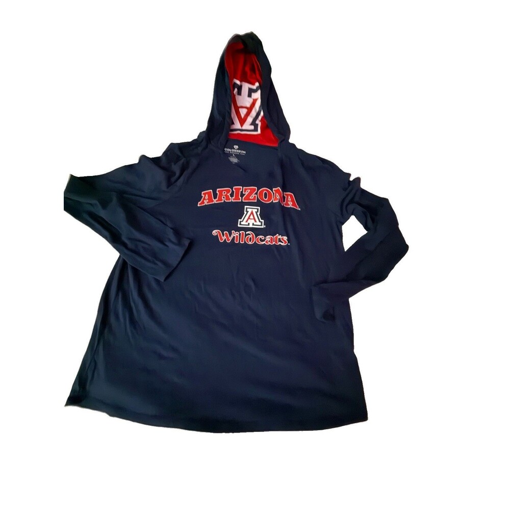 Arizona Wildcats Colosseum Women’s L Hooded Long Sleeve Shirt Navy NWT